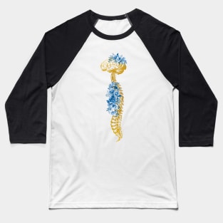 Human Spine with Brain Baseball T-Shirt